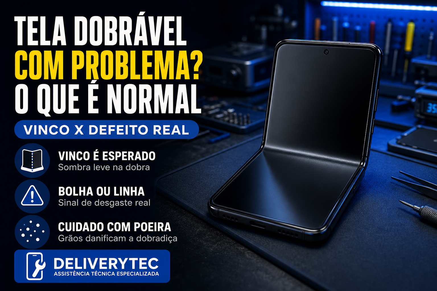 Tela Dobrável com Problema? Veja o que é Normal e o que é Sinal de Alerta
