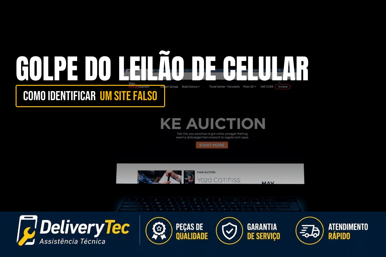 Golpe do Leilão de Celular: Como Identificar um Site Falso Antes de Pagar