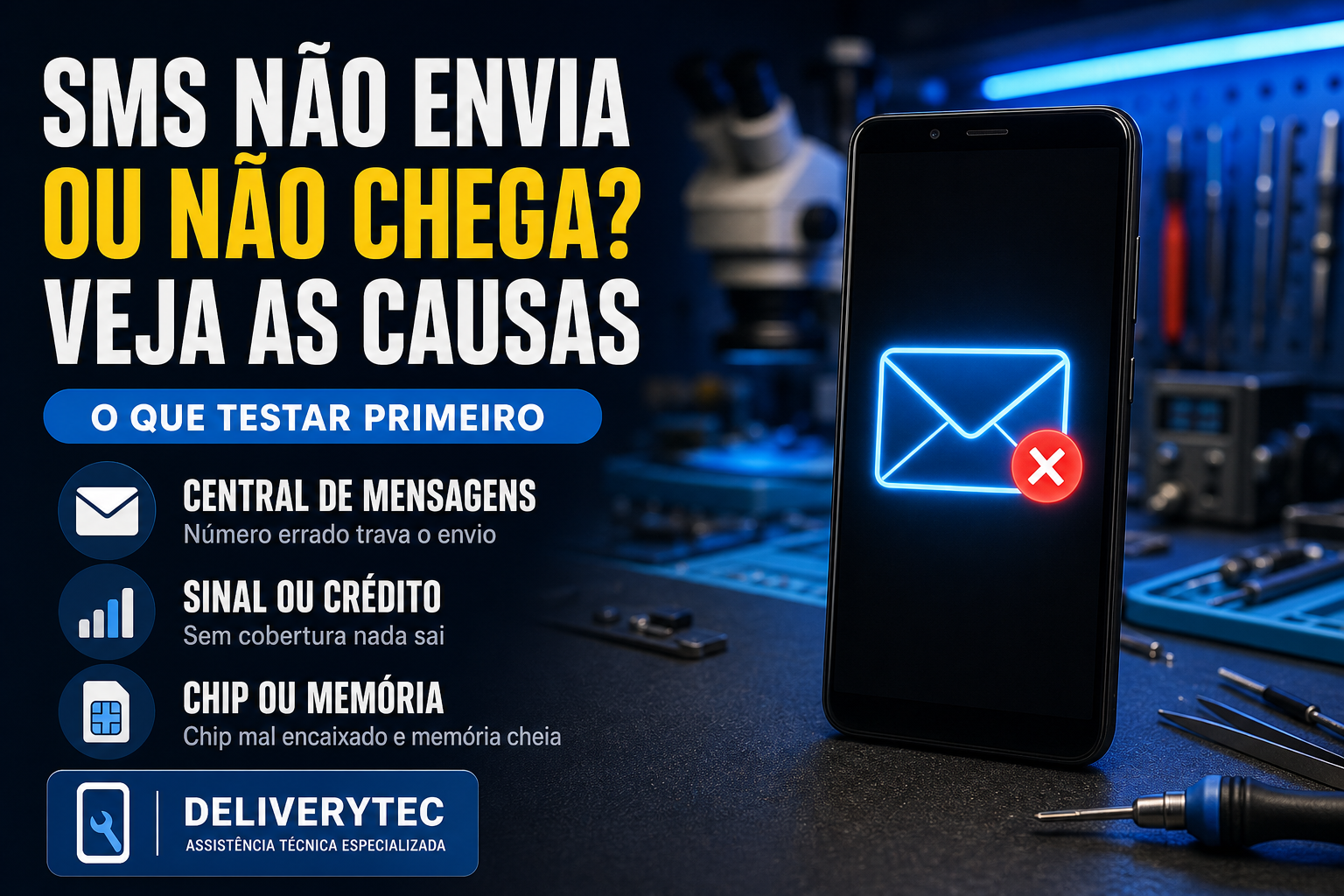 SMS Não Envia ou Não Chega? Veja as Causas
