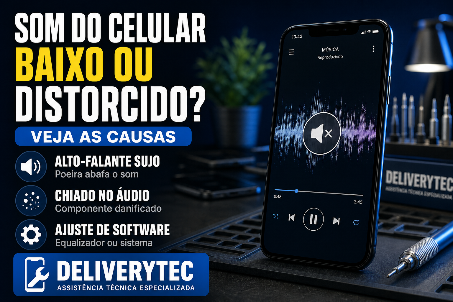 Som do Celular Baixo ou Distorcido? Veja as Causas