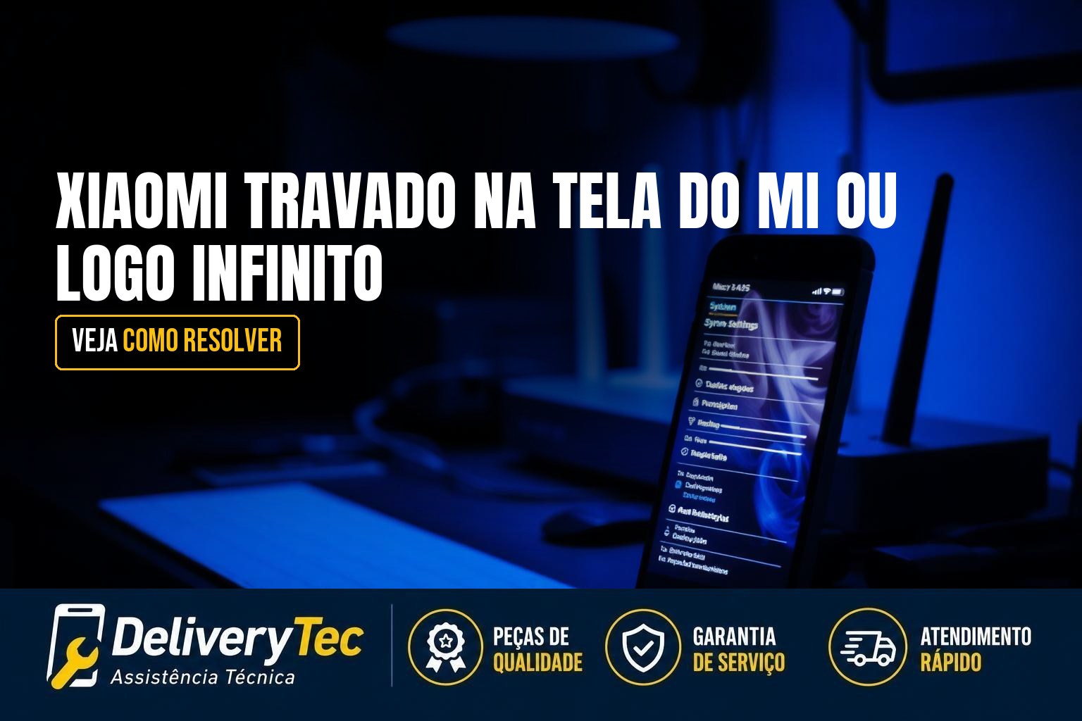 Xiaomi Travado na Tela do MI ou Logo Infinito? Como Resolver