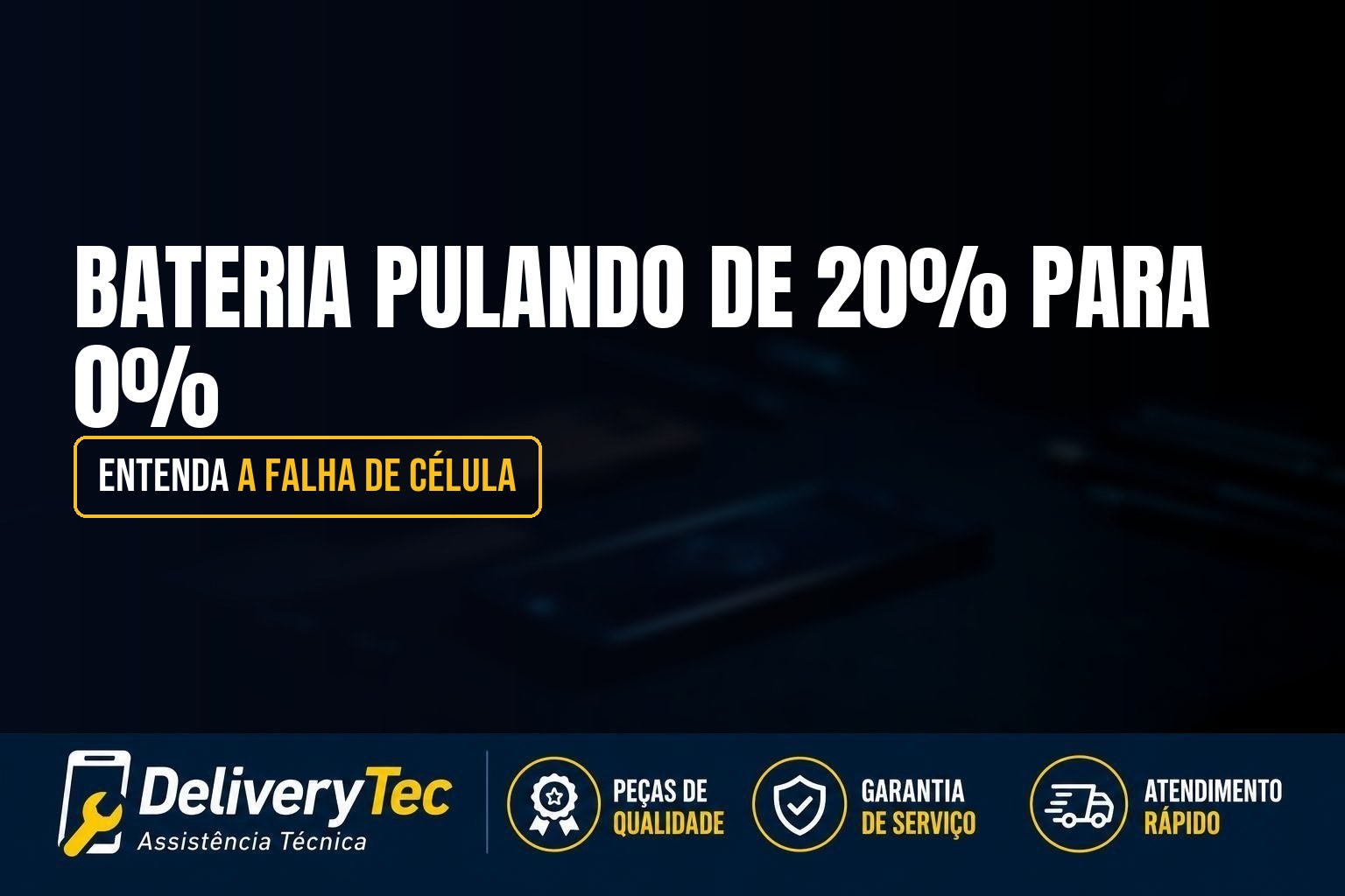 Bateria Pulando de 20% para 0%? Entenda a Falha de Célula