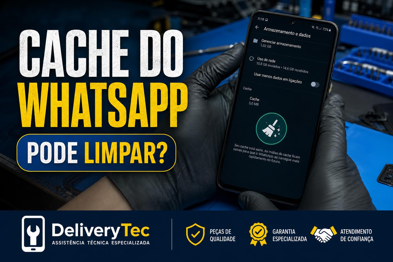 Cache do WhatsApp: pode limpar sem perder conversas?