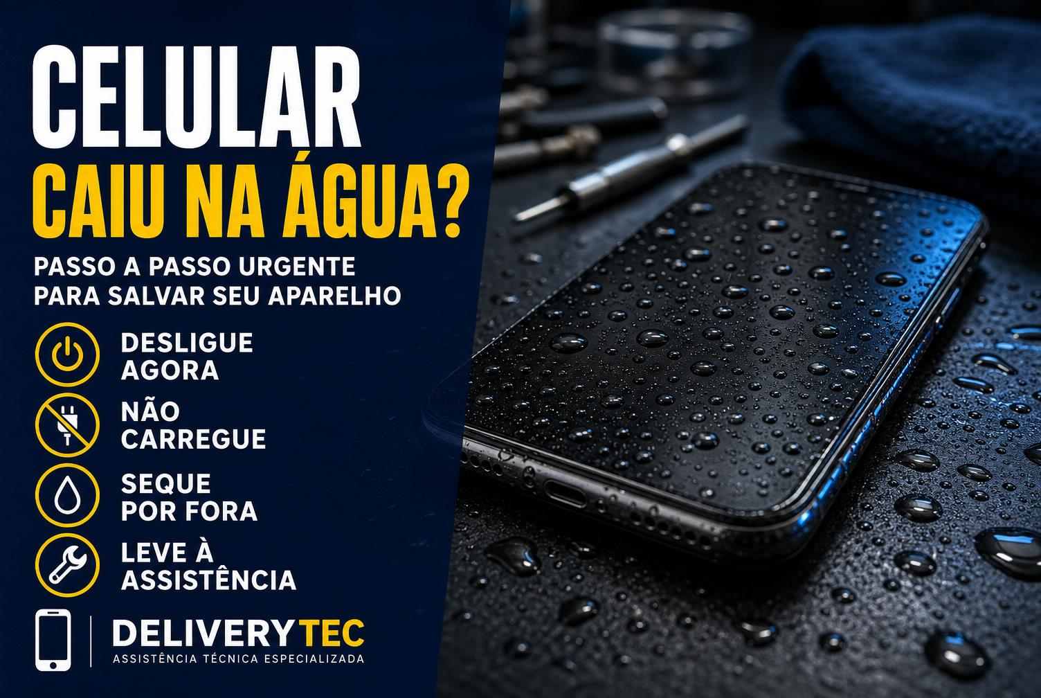 Celular caiu na água? Passo a passo urgente para salvar seu aparelho