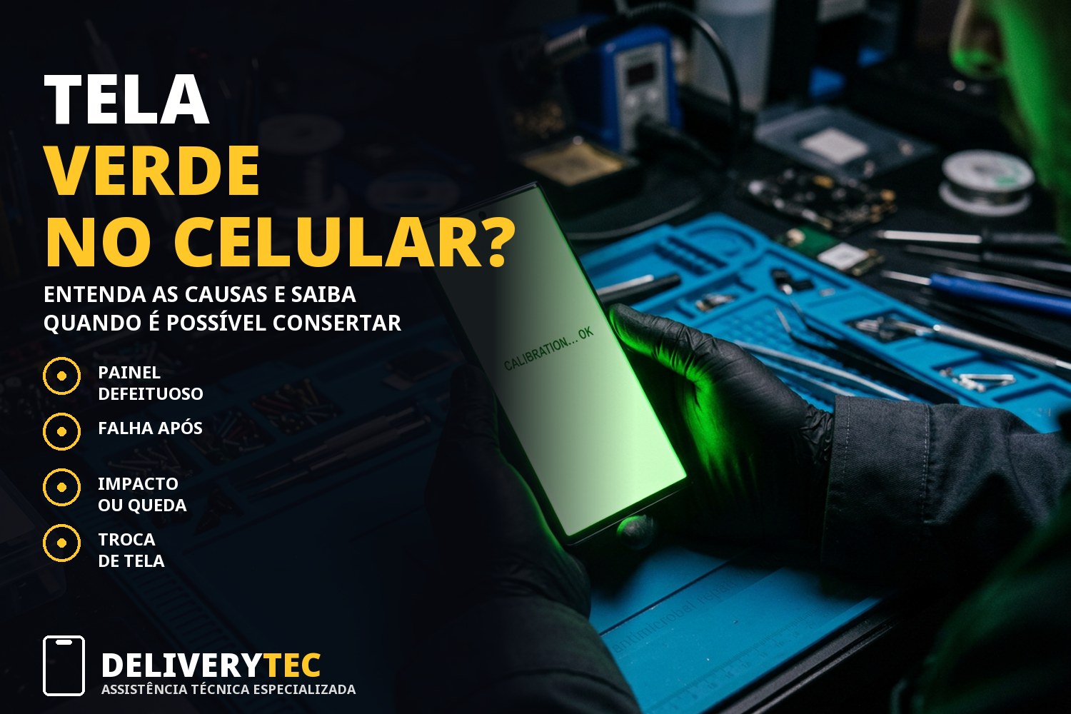 Celular com tela verde? Entenda as causas e saiba quando é possível consertar