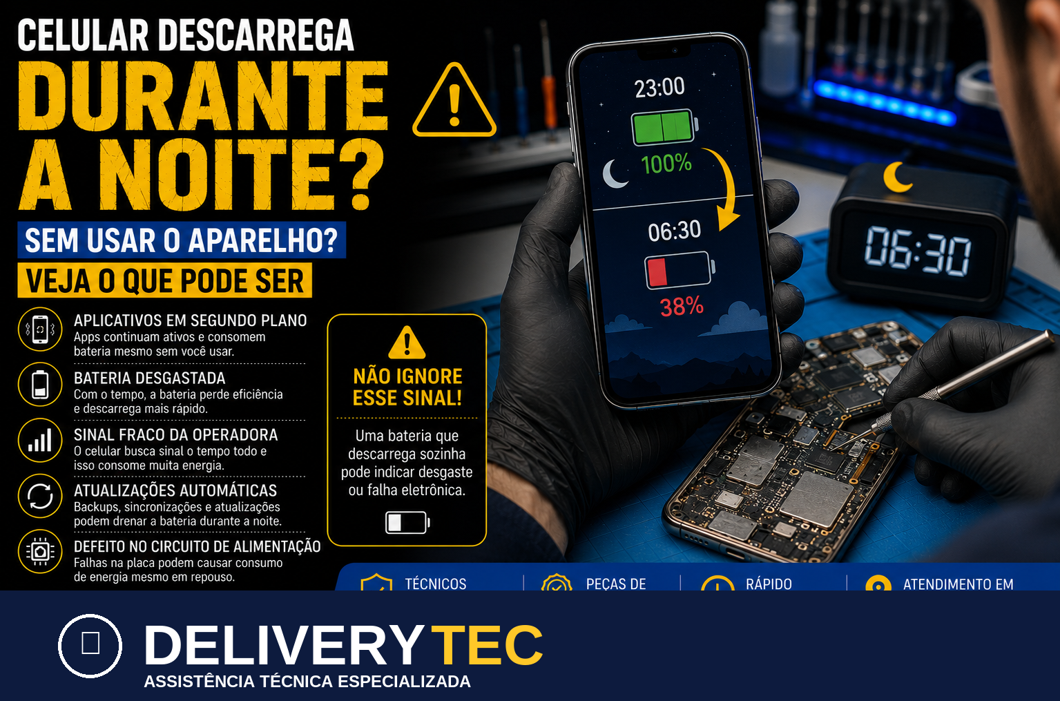 Celular descarrega durante a noite mesmo sem uso? Descubra as principais causas