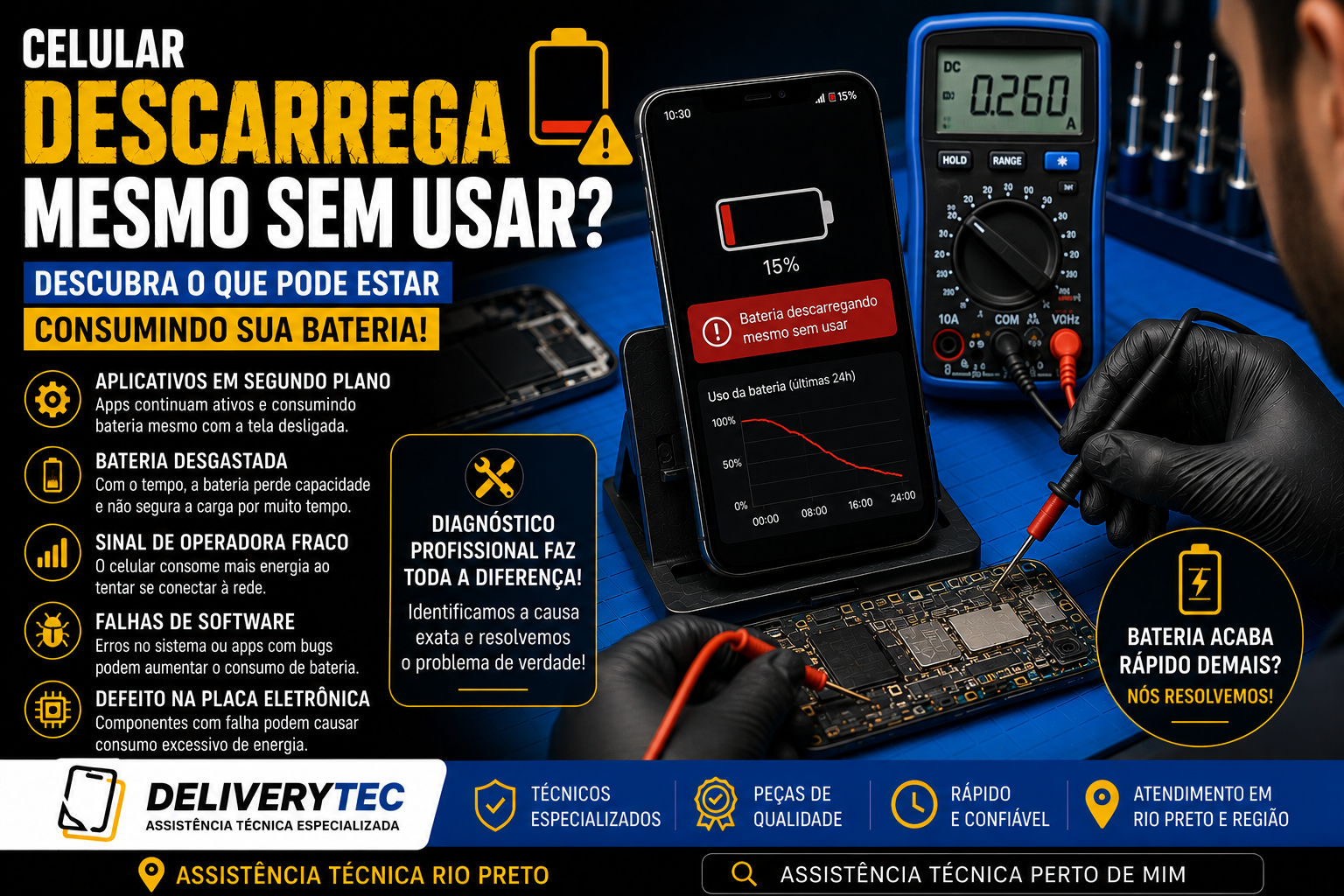 Celular descarrega mesmo sem usar? Descubra o que pode estar consumindo sua bateria
