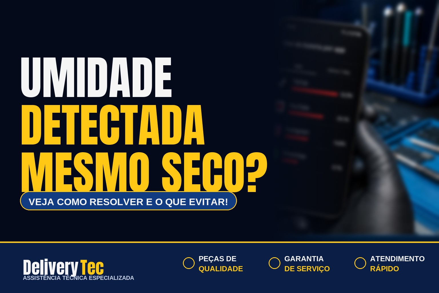 Celular mostra "Umidade detectada" mesmo estando seco? Veja como resolver