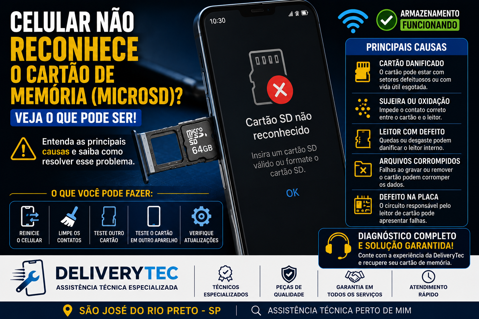 Celular não reconhece o cartão de memória (microSD)? Veja o que pode ser