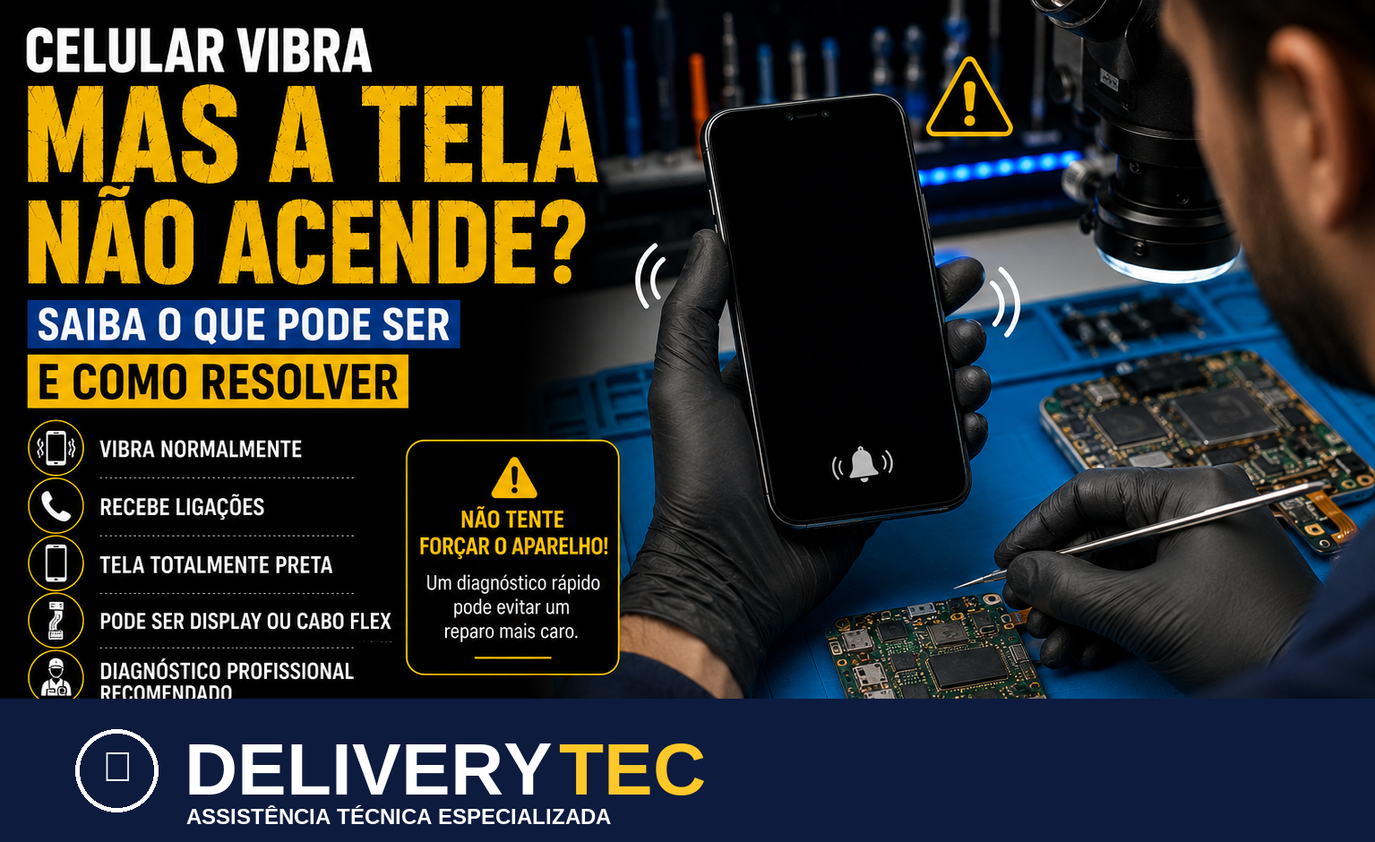 Celular vibra, mas a tela não acende? Descubra as principais causas