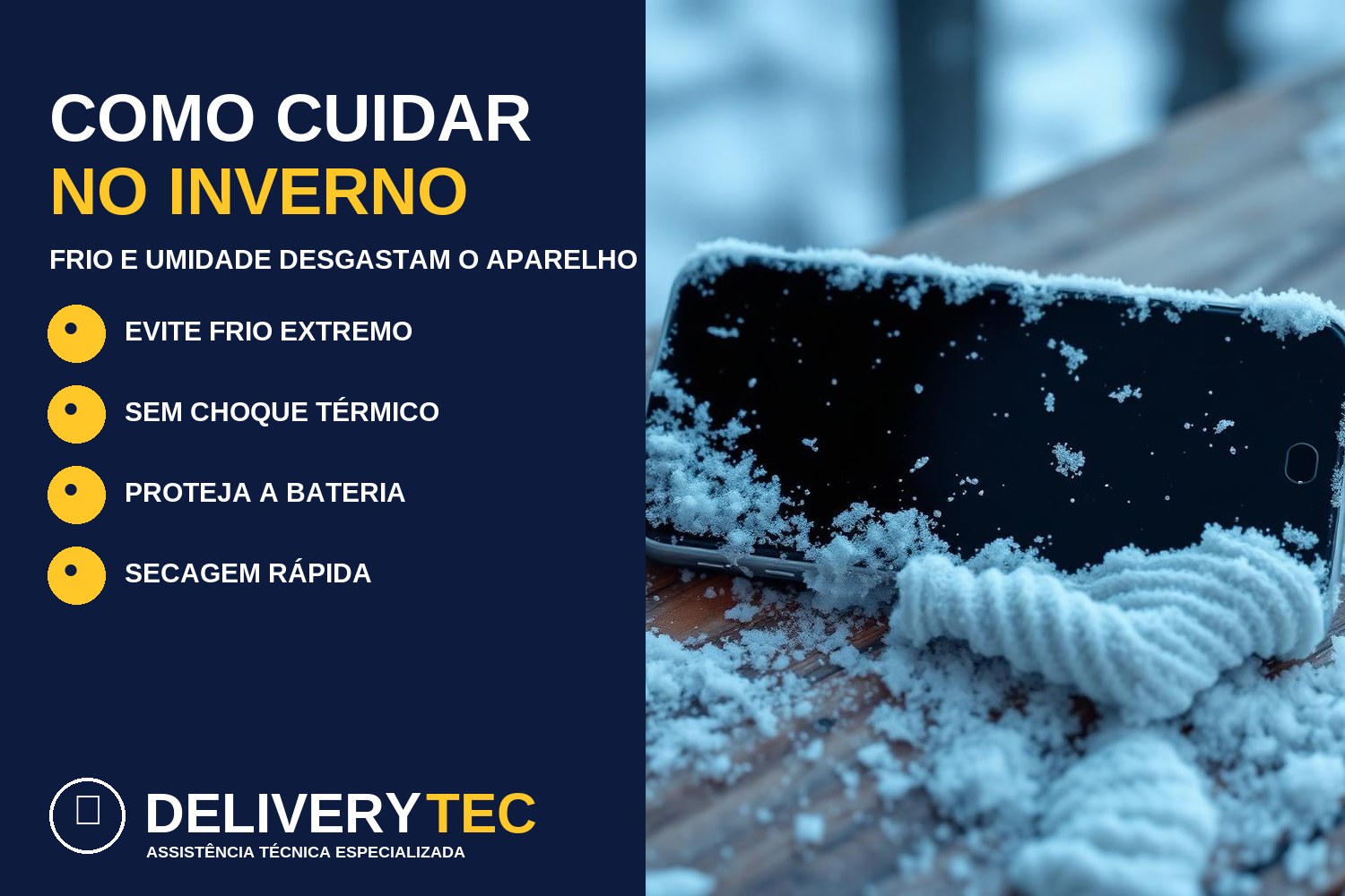 Como cuidar do celular no inverno