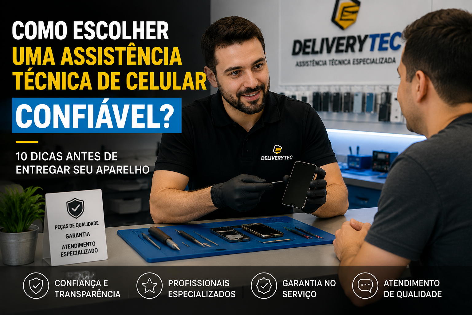Como escolher uma assistência técnica de celular confiável: 10 dicas antes de entregar seu aparelho