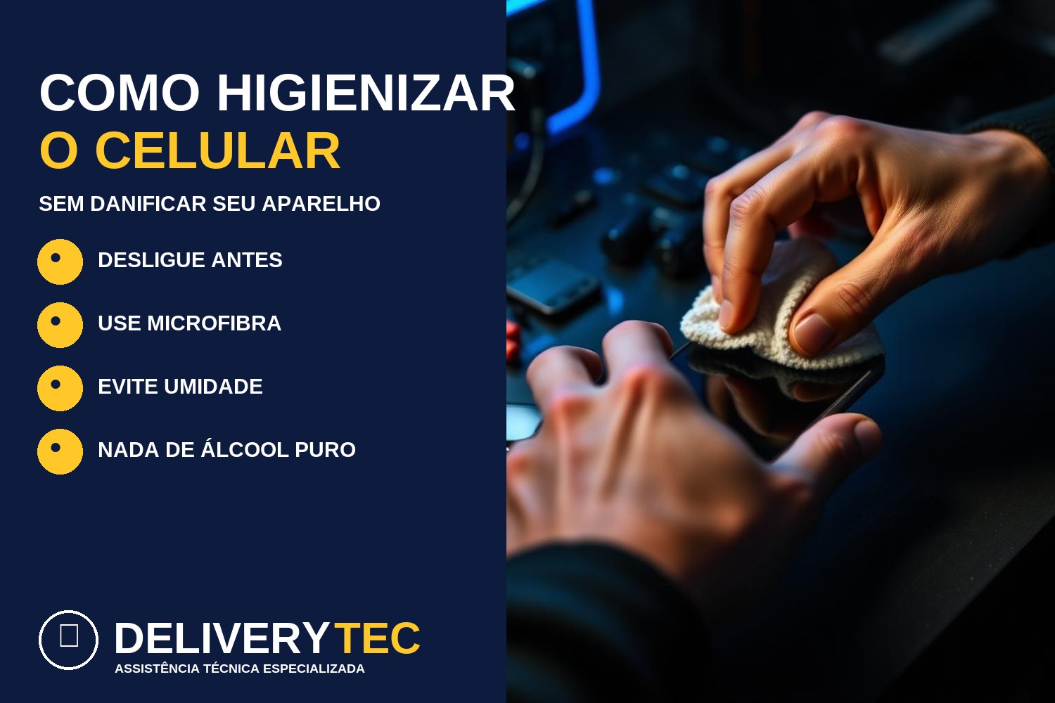 Como higienizar o celular sem estragar o aparelho