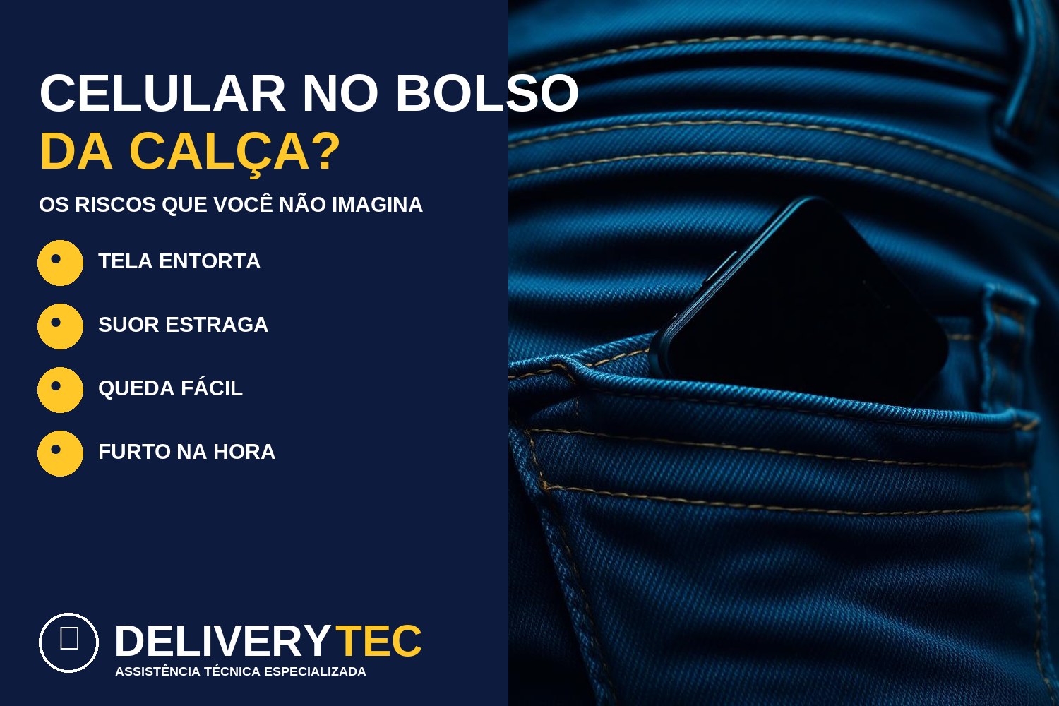 Guardar o celular no bolso da calça: quais são os riscos