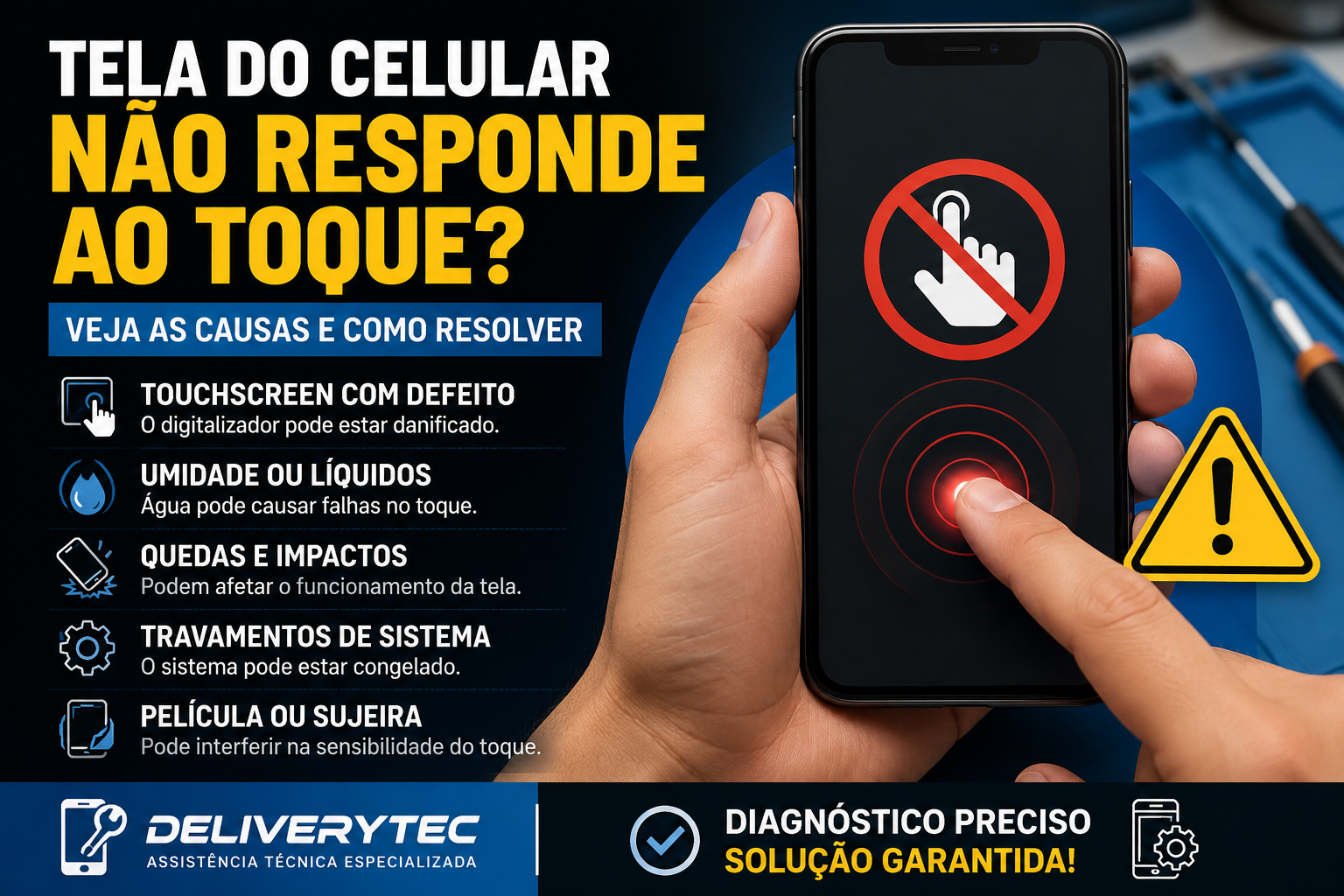 Tela do celular não responde ao toque? Veja as causas e como resolver
