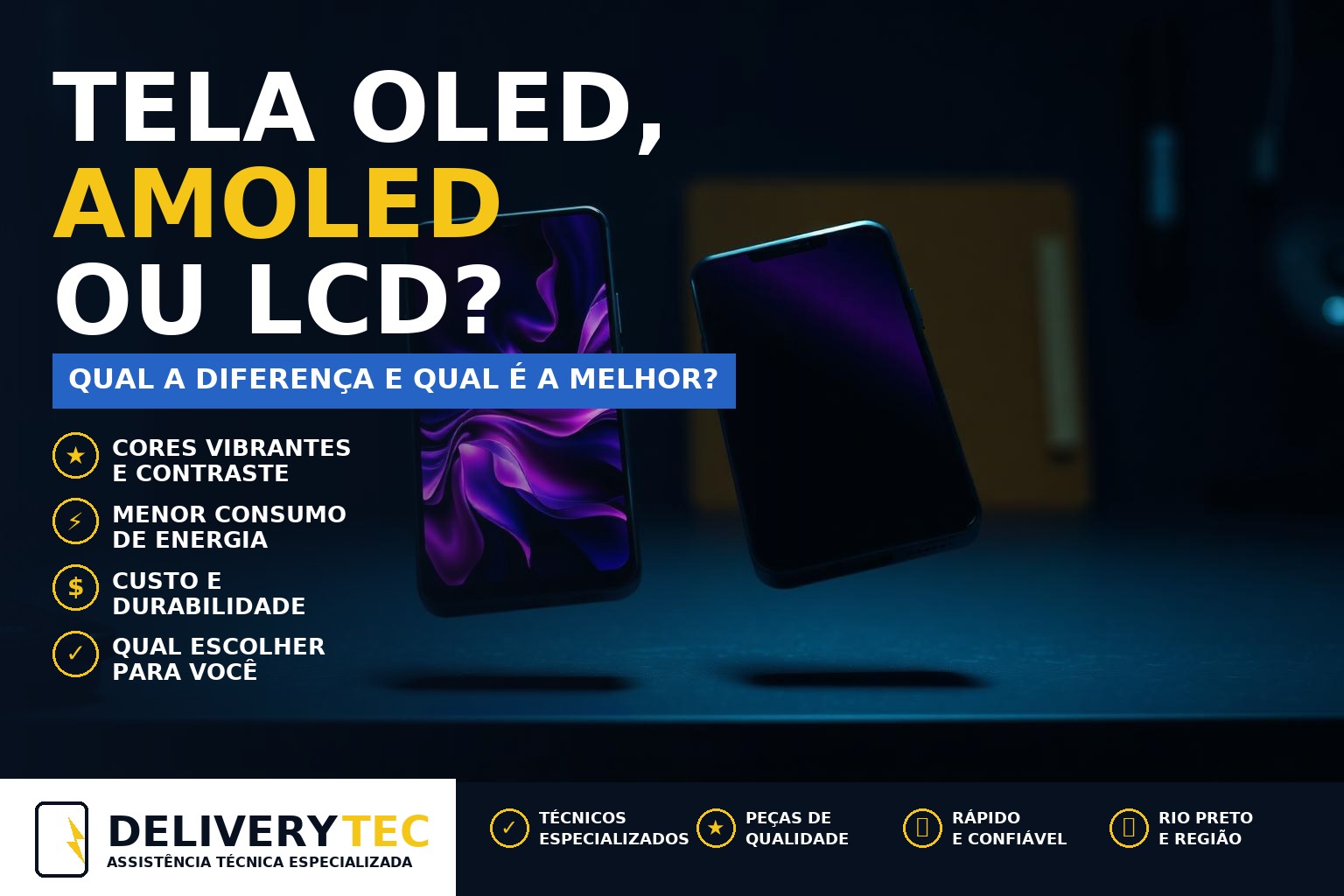Tela OLED, AMOLED ou LCD: qual a diferença e qual é a melhor?