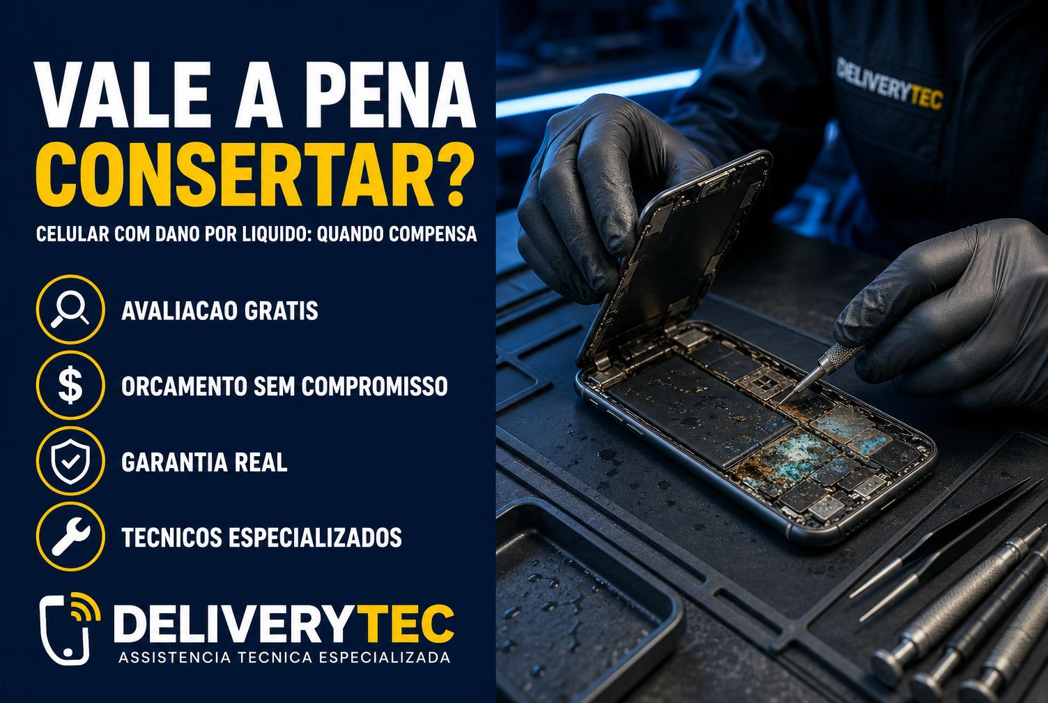 Vale a pena consertar celular com dano por líquido? Quando compensa e quando não
